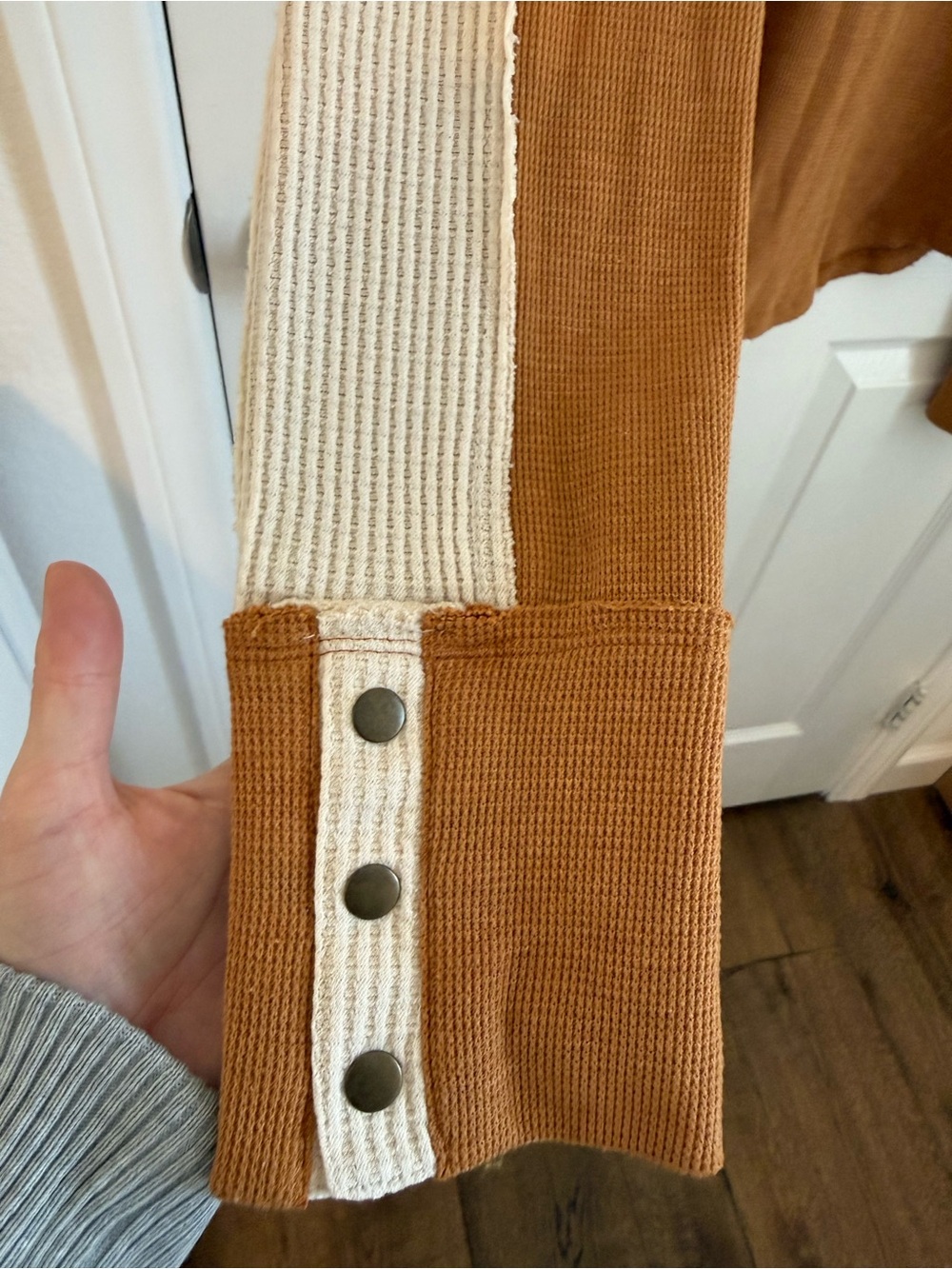 We The Free Waffle-Knit Pullover in Camel - Picture 4 of 8